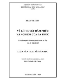 Luận văn Thạc sĩ Toán học: Về lí thuyết hàm phức và nghiệm của đa thức