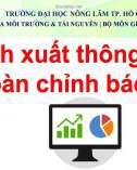 Bài giảng Thực tập viễn thám (Practice of remote sensing): Bài 4 - ThS. Nguyễn Duy Liêm