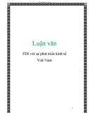 Luận văn: FDI với sự phát triển kinh tế Việt Nam