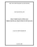 Luận án Tiến sĩ kinh tế: Phát triển hàng nông sản theo chuỗi giá trị ở tỉnh Tuyên Quang