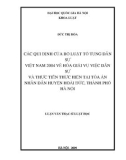 Luận văn Thạc sĩ Luật học: Các qui định của Bộ luật Tố tụng dân sự Việt Nam 2004 về hòa giải vụ việc dân sự và thực tiễn thực hiện tại Tòa án nhân dân huyện Hoài Đức, thành phố Hà Nội