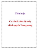 Tiểu luận: Cơ cấu tổ chức bộ máy chính quyền Trung ương