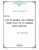 Luận văn Thạc sĩ: Xấp xỉ nghiệm của phương trình toán tử và phương pháp Newton