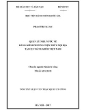 Tóm tắt Luận văn thạc sĩ Quản lý công: Quản lý nhà nước về đăng kiểm phương tiện thủy nội địa tại Cục Đăng kiểm Việt Nam