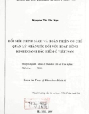 Luận văn Thạc sĩ Khoa học kinh tế: Đổi mới chính sách và hoàn thiện cơ chế quản lý nhà nước đối với hoạt động kinh doanh bảo hiểm ở Việt Nam