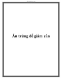 Ăn trứng để giảm cân