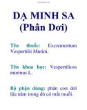 DẠ MINH SA (Phân Dơi)