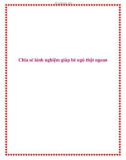 Chia sẻ kinh nghiệm giúp bé ngủ thật ngoan