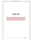 Luận văn đề tài : giải pháp nhằm nâng cao hiệu quả công tác thẩm định tài chính trong cho vay trung dài hạn tại Sở Giao Dịch NHNoVN