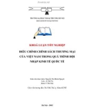 Luận văn: Điều chỉnh chính sách thương mại của Việt Nam trong quá trình hội nhập kinh tế quốc tế