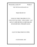 Luận văn thạc sĩ Quản lý công: Năng lực thực thi công vụ của công chức Địa chính - nông nghiệp - xây dựng và môi trường xã trên địa bàn huyện Hòn Đất, tỉnh Kiên Giang