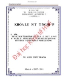 Khóa luận tốt nghiệp: Phân tích tình hình cho vay và sử dụng vốn vay của các hộ nông dân tại chi nhánh NHNo&PTNT huyện Đăk Song