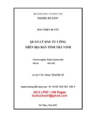 Luận văn Thạc sĩ Kinh tế: Quản lý đầu tư công trên địa bàn tỉnh Trà Vinh