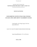 Tóm tắt Luận văn Thạc sĩ Lịch sử: Đảng bộ huyện Chương Mỹ (Hà Nội) lãnh đạo xây dựng nông thôn mới từ năm 2008 đến năm 2014