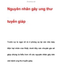 Nguyên nhân gây ung thư tuyến giáp