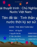 Đề tài Tinh thần yêu nước thời kỳ sơ sử 