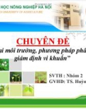 CHUYÊN ĐỀ'Các loại môi trường, phương pháp phân lập và giám định vi khuẩn'