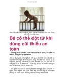 Bé có thể đột tử khi dùng cũi thiếu an toàn