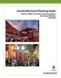 Sustainable Event Planning Guide Denver 2008 Convention Host Committee Greening Initiative Fall 2008