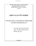 Khóa luận tốt nghiệp Hệ thống thông tin địa lý: Ứng dụng GIS và Ales đánh giá thích nghi cây mía tại tỉnh Long An