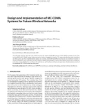 Báo cáo hóa học: Design and Implementation of MC-CDMA Systems for Future Wireless Networks