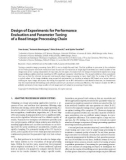 Báo cáo hóa học: Design of Experiments for Performance Evaluation and Parameter Tuning of a Road Image Processing Chain