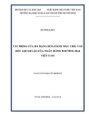 Luận văn Thạc sĩ Kinh tế: Tác động của đa dạng hóa danh mục cho vay đến lợi nhuận của ngân hàng thương mại Việt Nam