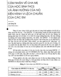 Báo cáo Cảm nhận về cha mẹ của học sinh THCS và ảnh hưởng của nó đến hành vi lệch chuẩn của các em