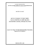 Luận văn Thạc sĩ Quản lý kinh tế: Quản lý chi đầu tư phát triển tại các phường xã trên địa bàn thành phố Cẩm Phả, tỉnh Quảng Ninh