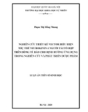 Luận văn Thạc sĩ Khoa học: Nghiên cứu thiết kế vector biểu hiện thụ thể neurokinin-1 người tái tổ hợp trên dòng tế bào CHO định hướng ứng dụng trong nghiên cứu và phát triển dược phẩm