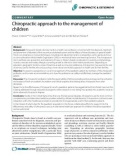 Báo cáo y học: Chiropractic approach to the management of children