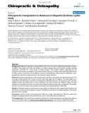 Báo cáo y học: Chiropractic manipulation in Adolescent Idiopathic Scoliosis: a pilot study