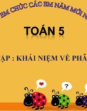 Bài giảng Toán 5 chương 1 bài 1: Ôn tập Khái niệm về phân số