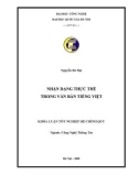 LUẬN VĂN: NHẬN DẠNG THỰC THỂ TRONG VĂN BẢN TIẾNG VIỆT