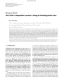 Báo cáo hóa học: Research Article JPEG2000 Compatible Lossless Coding of Floating-Point Data