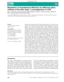 Báo cáo khoa học: Regulation of translational efﬁciency by different splice variants of the Disc large 1 oncosuppressor 5¢-UTR