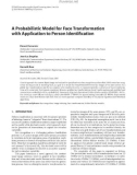 Báo cáo hóa học: A Probabilistic Model for Face Transformation with Application to Person Identiﬁcation