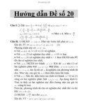 Hướng dẫn Đề số 20