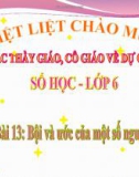 Bài giảng Số học 6 chương 2 bài 13: Bội và ước của một số nguyên