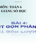 Bài giảng Số học 6 chương 3 bài 4: Rút gọn phân số