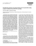 Báo cáo khoa học: Charting the proteome of Cryptosporidium parvum sporozoites using sequence similarity-based BLAST searching