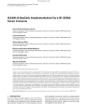 Báo cáo hóa học: ADAM: A Realistic Implementation for a W-CDMA Smart Antenna