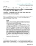 Báo cáo y học: Comparison between single antiplatelet therapy and combination of antiplatelet and anticoagulation therapy for secondary prevention in ischemic stroke patients with antiphospholipid syndrome