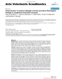 Báo cáo khoa học: Fatal inanition in reindeer (Rangifer tarandus tarandus): Pathological findings in completely emaciated carcasses