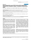 Báo cáo khoa học: Early postoperative serum S100β levels predict ongoing brain damage after meningioma surgery: a prospective observational study