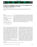 Báo cáo khoa học: A study of microRNAs in silico and in vivo: diagnostic and therapeutic applications in cancer