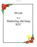 Bài Luận Đề Tài: Marketing nhà hang KFC.