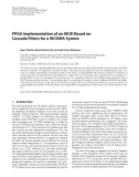 Báo cáo hóa học: FPGA Implementation of an MUD Based on Cascade Filters for a WCDMA System