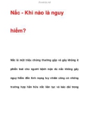 Nấc - Khi nào là nguy hiểm?