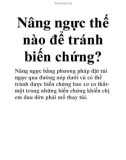 Nâng ngực thế nào để tránh biến chứng?